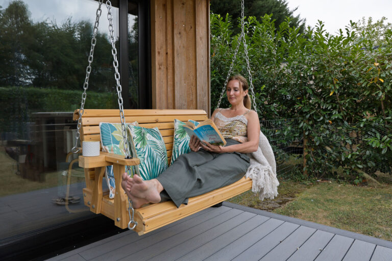 Lodge with porch swing | Airbnb Essex